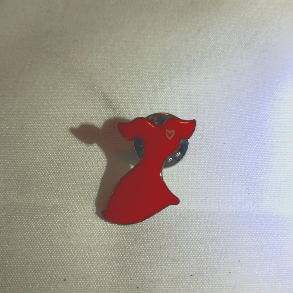 Vintage go red for women pin